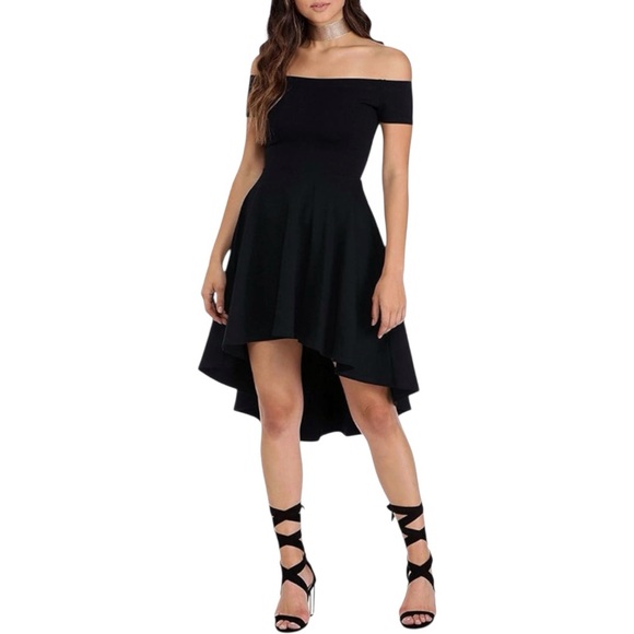 Sarin Matthews Off-Shoulder, High/Low, LBD! Worn 1x! Flattering & Versatile! Med - Picture 2 of 16